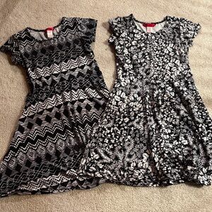 H&M Black and White Patterned Kids Dresses